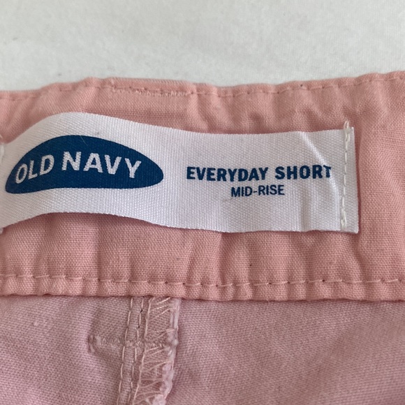 OLD NAVY EVERY DAY SHORTS Pink Embroidered Sunflowers Short Sz 10 - Picture 4 of 12